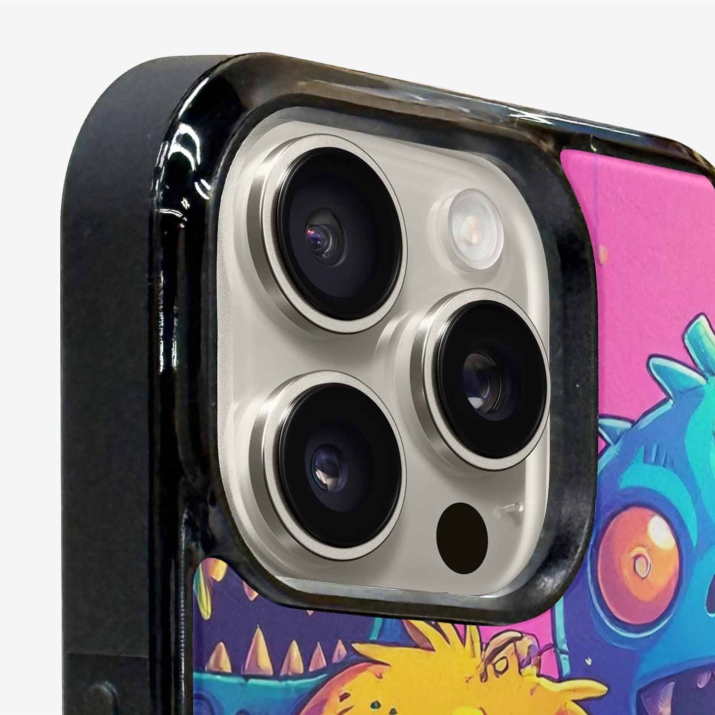 iPhone 16 Pro Case — Overlapping Endlessly No Empty Space Monsters, Custom Phone Case