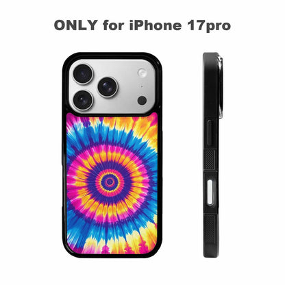 iPhone 17 Pro Case — Tie Dye Spiral Art Seamless Tie, Custom Print Case Cover