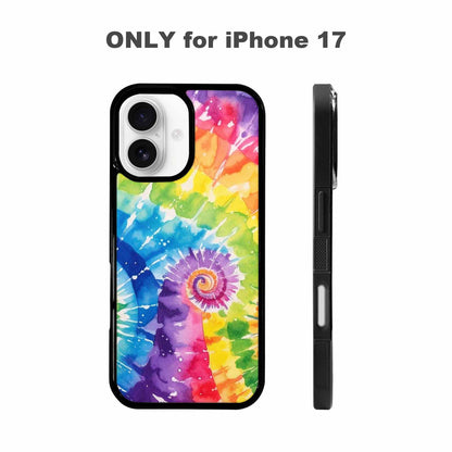 iPhone 17 Case — Tie Dye Spiral Rainbow Tie Dye, Customized Protective Case