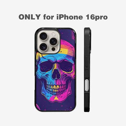 iPhone 16 Pro Case — Pride Flag Skulls Seamless Pattern Vibrant, Customized Protective Case