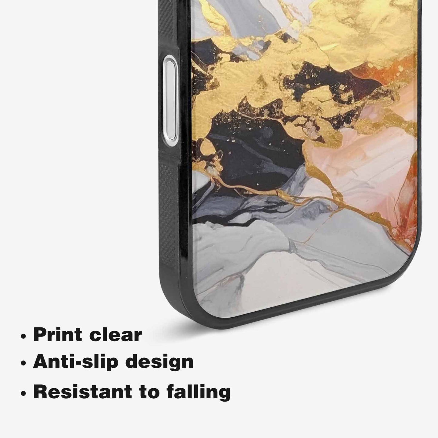 iPhone 16 Plus Case — Marble Vein Marble Veins Pattern Hundreds, Custom Phone Case