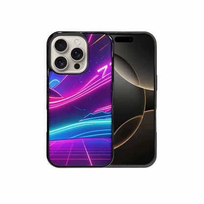 iPhone 16 Pro Case — 1980s Neon Cartoon Art Pattern, Custom Made Phone Cover