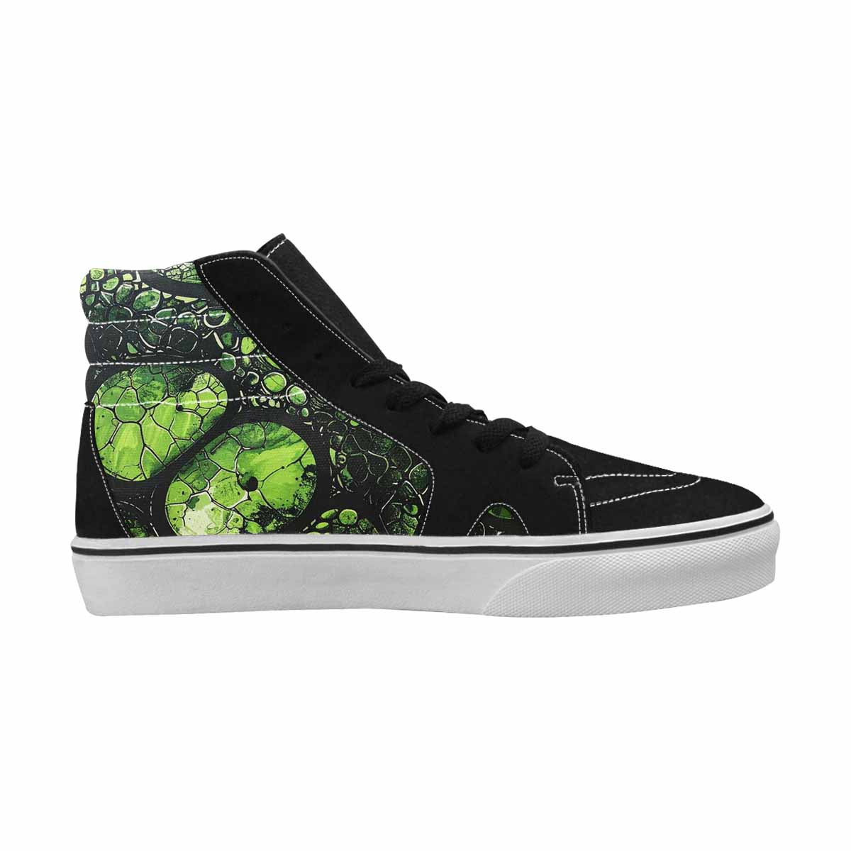 MEN'S Reptile Scale High Top Canvas Grunge Custom Shoes
