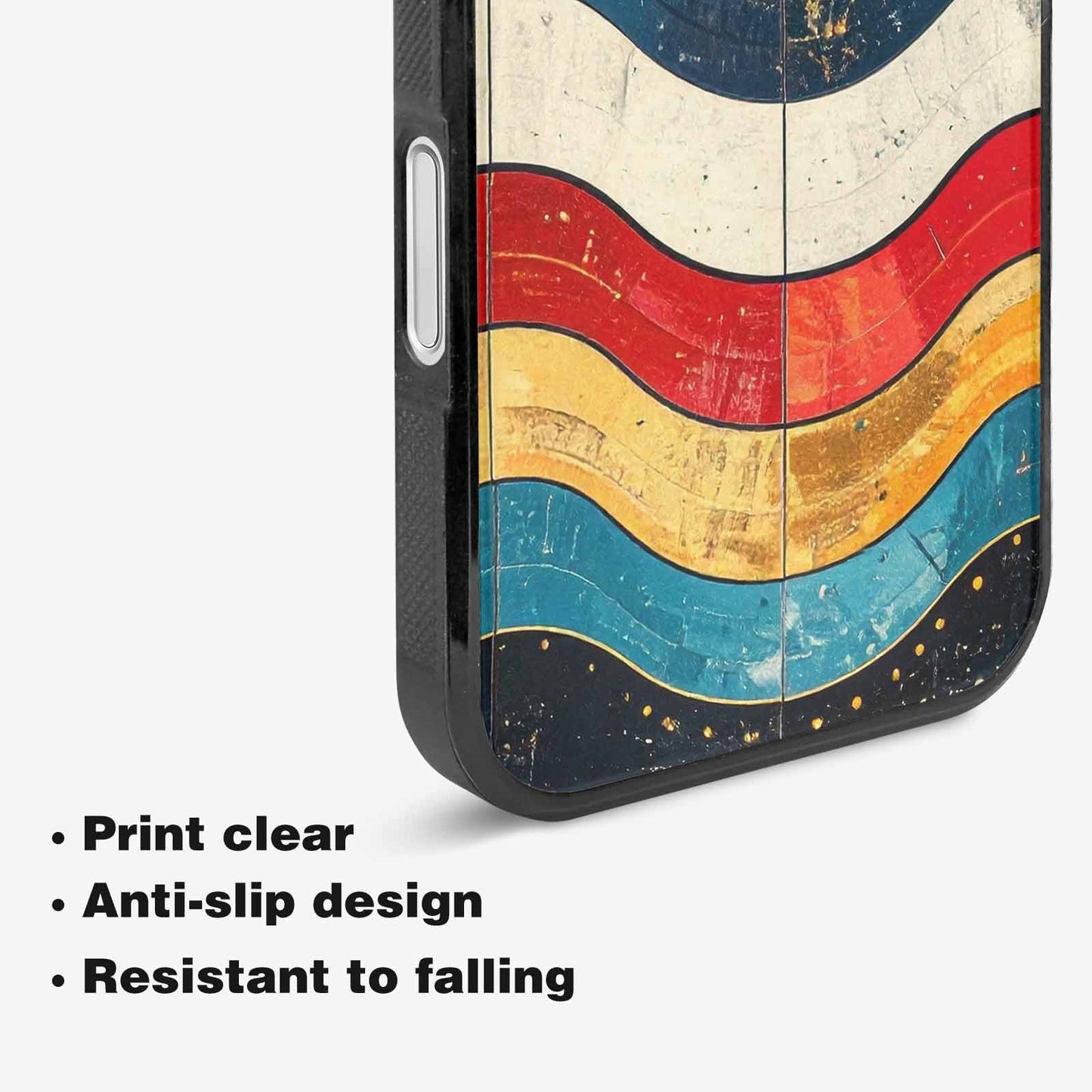 iPhone 16 Plus Case — Retro Wave Scallop Stripe Small Lma, Custom Art Phone Cover
