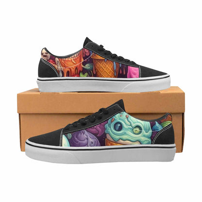 WOMEN'S Ice Cream Monsters  Lace-Up Canvas Surreal Shoes