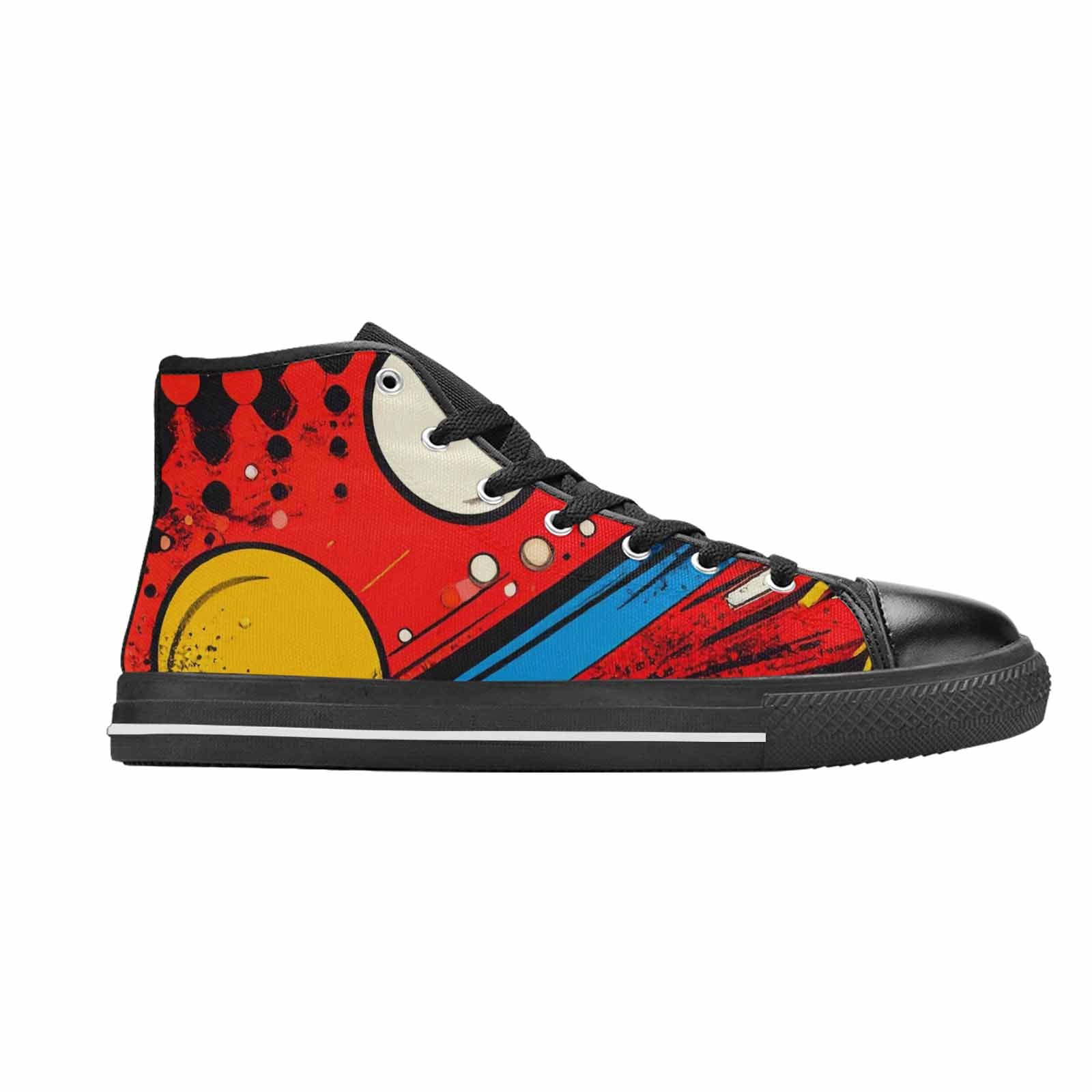 WOMEN'S Comic Book Halftone High Top Canvas Dreamcore Custom Shoes