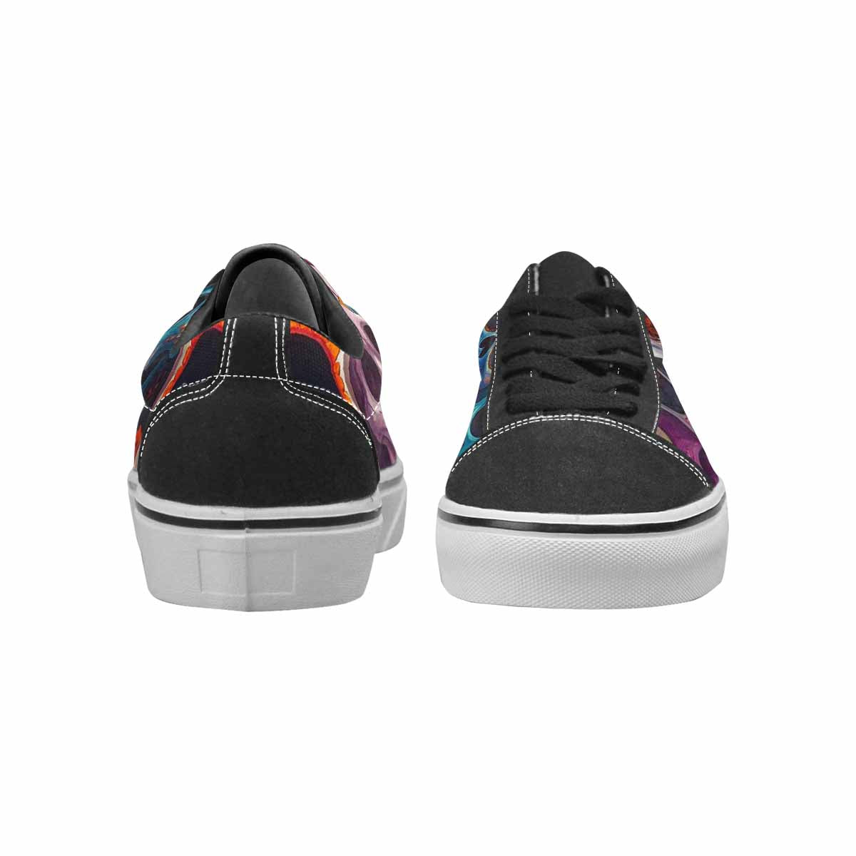 WOMEN'S Sugar Skulls Melting Sugar Lace-Up Canvas Vivid Custom Sneakers