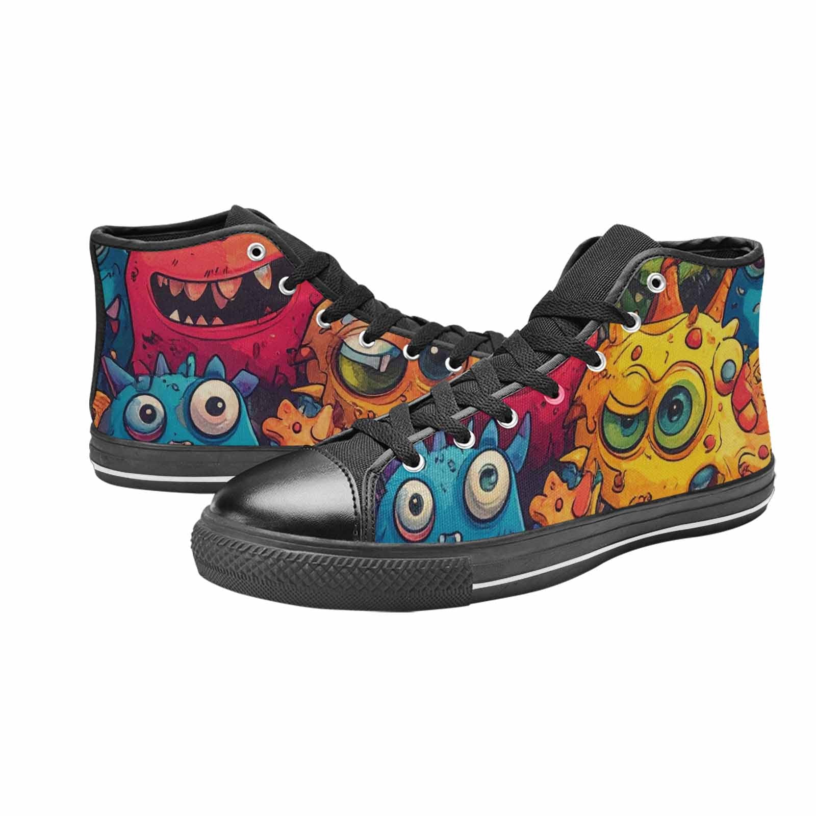 MEN'S Cartoon Monster Character High Top Canvas Aesthetic Custom Shoes