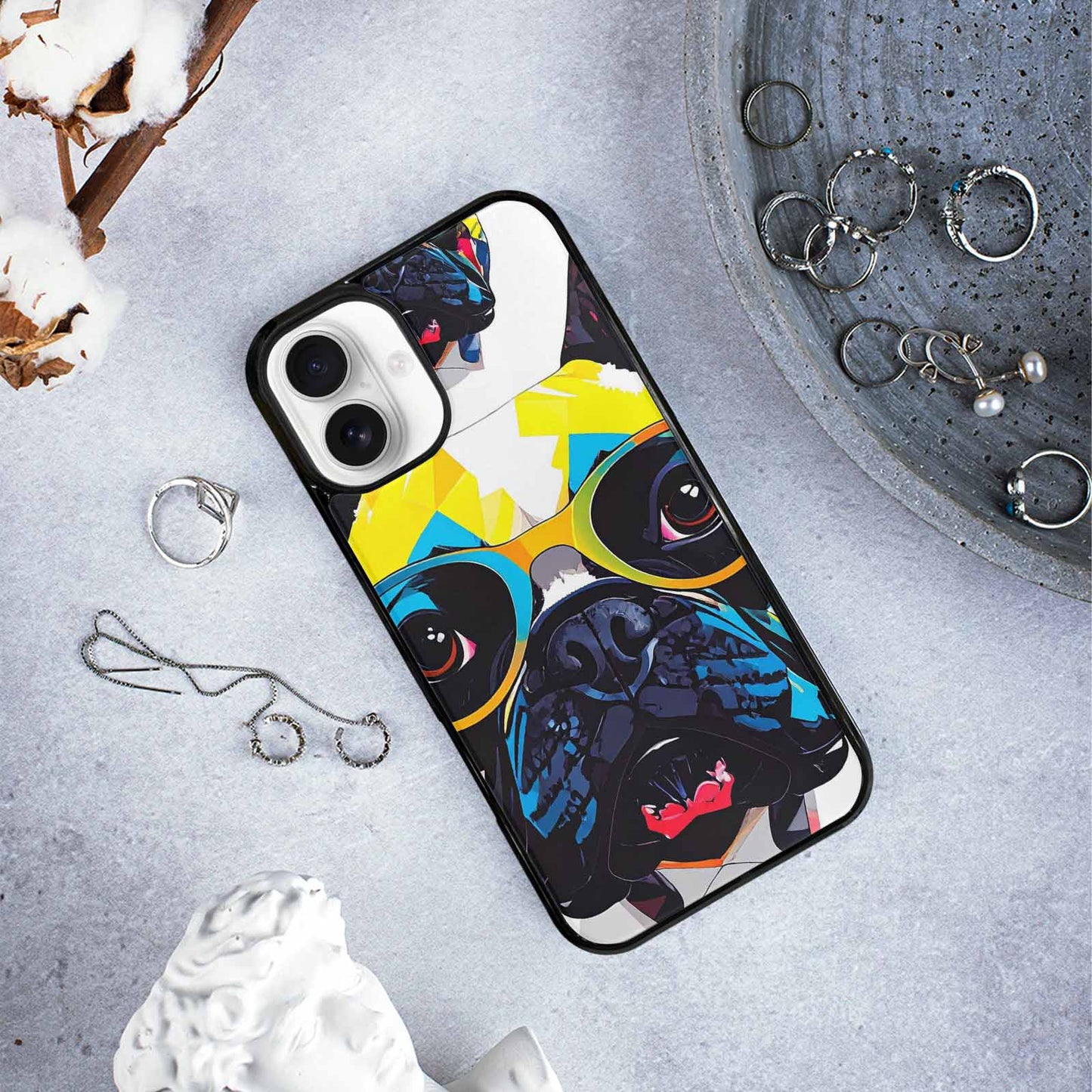iPhone 16 Plus Case — French Bulldog Pop Art Pattern, Personalized Phone Case