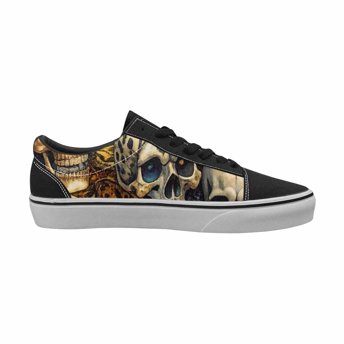 WOMEN'S Skulls Lace-Up Canvas Neon Fantasy Shoes