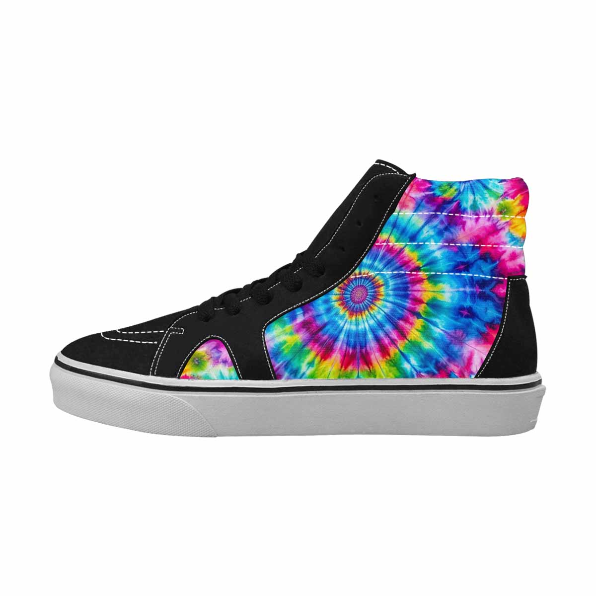 WOMEN'S Tie Dye Acid Wash Color High Top Canvas Grunge Custom Sneakers