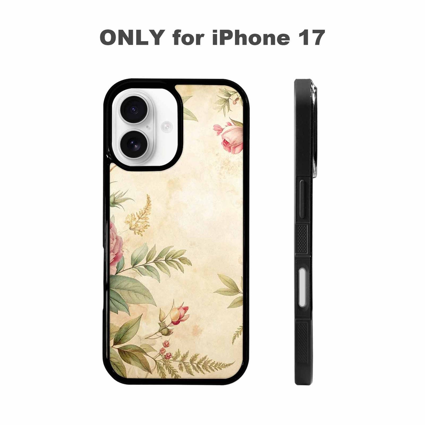 iPhone 17 Case — Vintage Botanical Art Pattern Floral, Unique Phone Case Design
