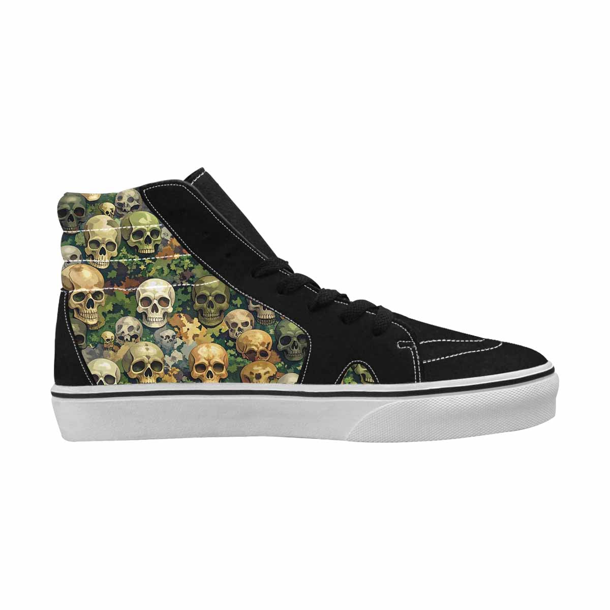 MEN'S Skulls  Camo Skulls High Top Canvas Neon Fantasy Shoes