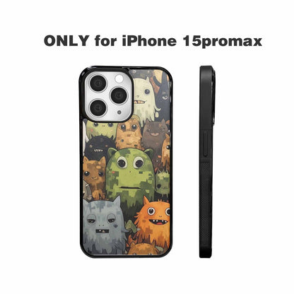 iPhone 15 Pro Max Case — Monsters Camomonsters Pattern 6oy Personalized Phone, Original Design Phone Case