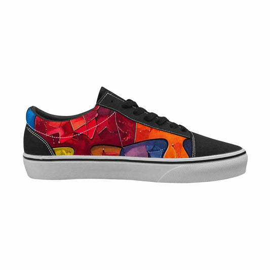 MEN'S Autism Puzzle Pieces Lace-Up Canvas Neon Fantasy Custom Shoes