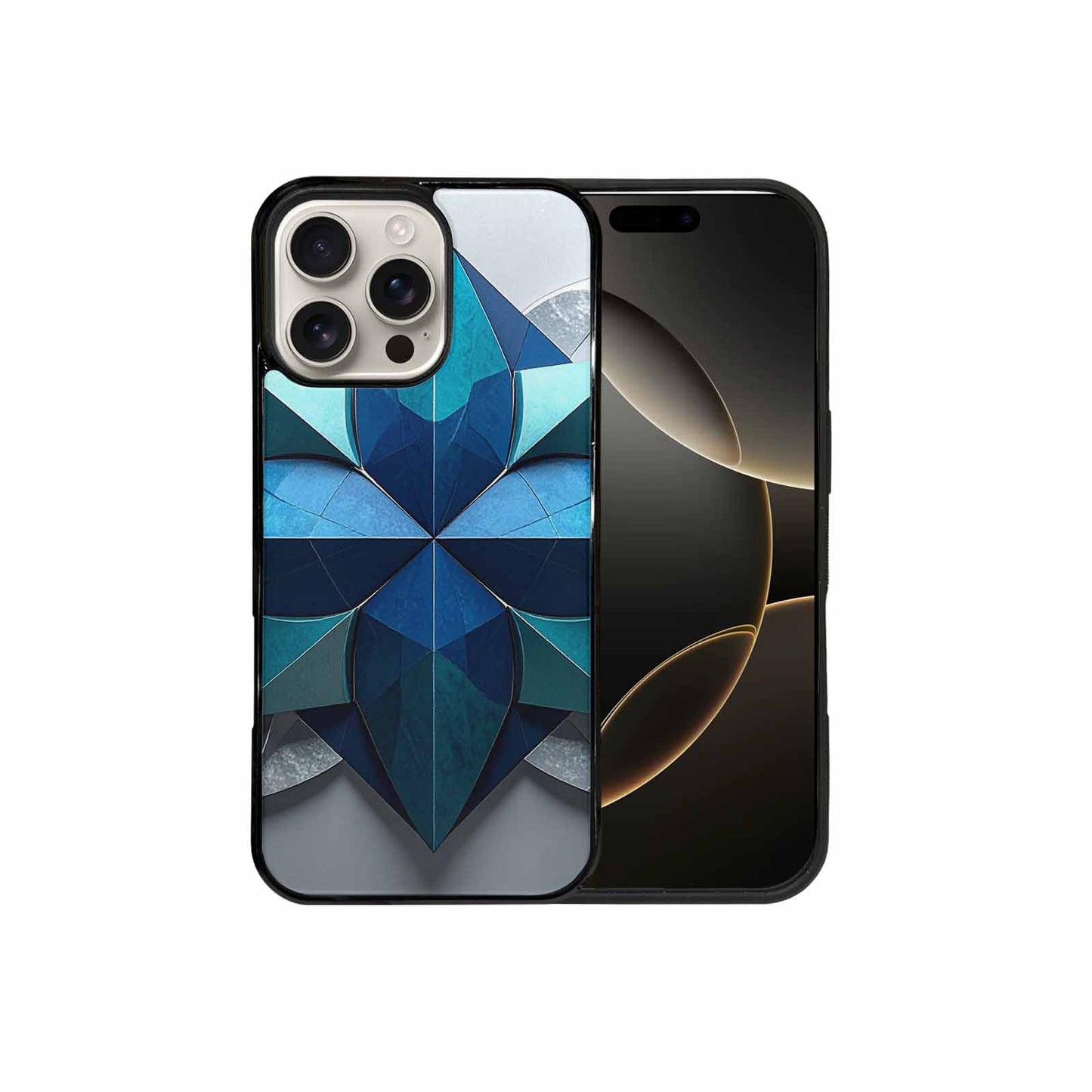 iPhone 16 Pro Max Case — Geometric Origami Art Pattern, Customized Protective Case