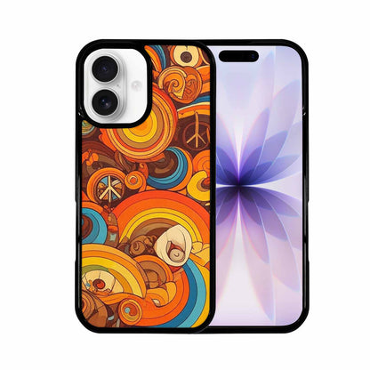 iPhone 17 Case — Small Groovy Peace Sign Original Art, Custom Printed Phone Case