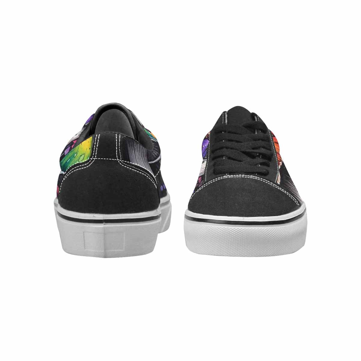 WOMEN'S Rainbow Drip Mushrooms Lace-Up Canvas Cottagecore Sneakers