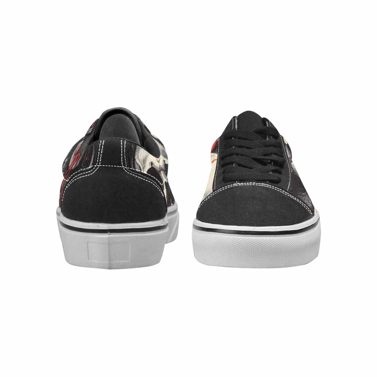 WOMEN'S Rainbow From Skull S Lace-Up Canvas Dark Academia Sneakers
