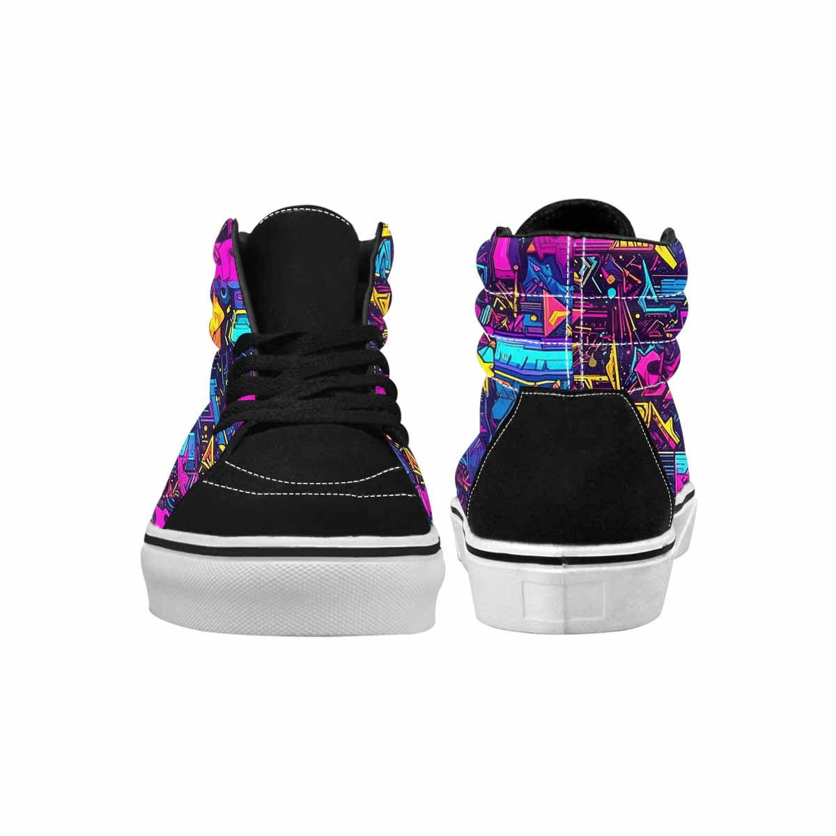 MEN'S 80s Retro Motif High Top Canvas Aesthetic Shoes