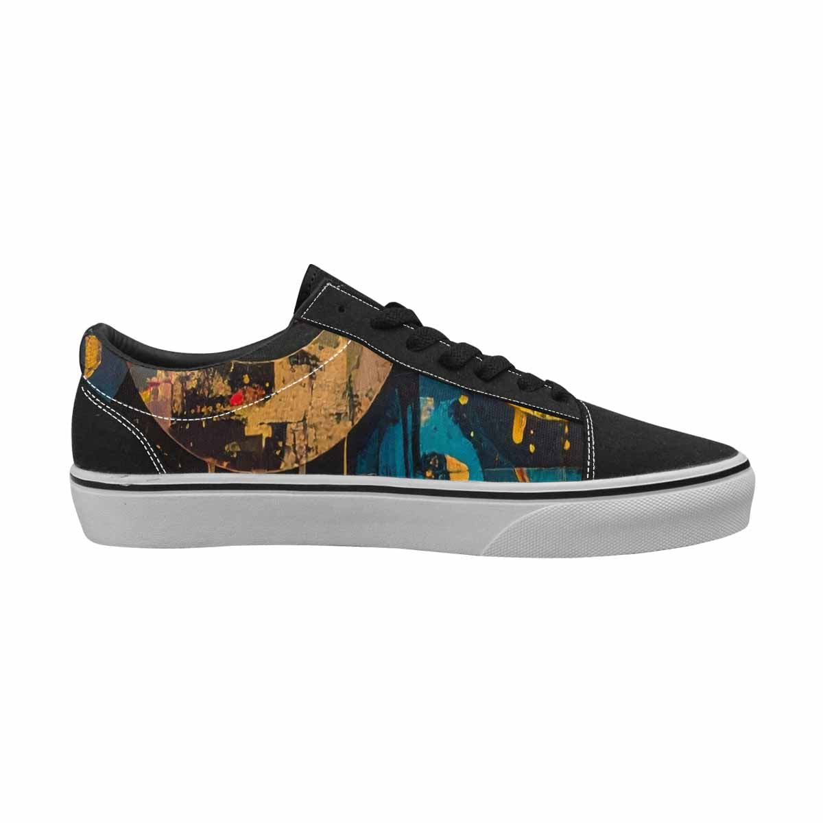 WOMEN'S Smiley Faces  Camo Lace-Up Canvas Dreamlike Custom Shoes