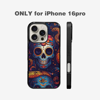 iPhone 16 Pro Case — Snake Skulls Print Custom, Unique Phone Case Design