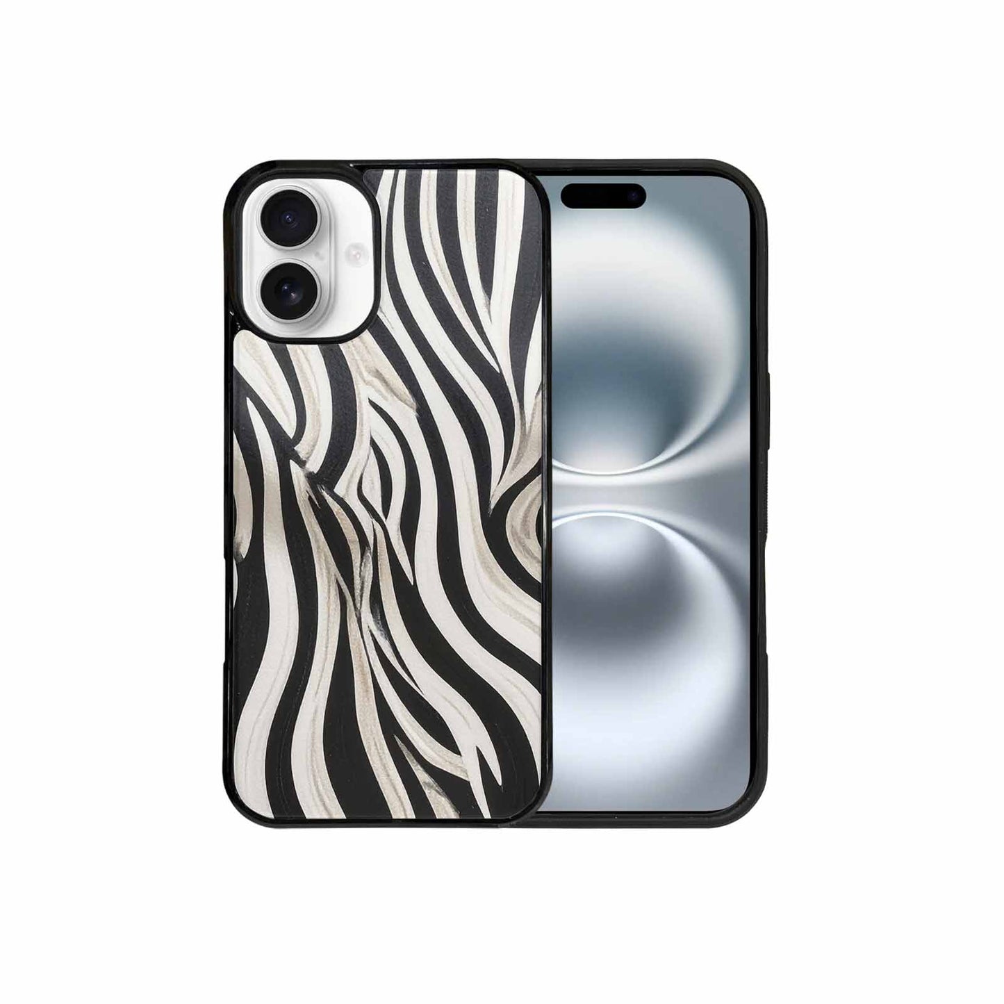 iPhone 16 Plus Case — Modern Zebra Stripe, Custom Art Phone Cover