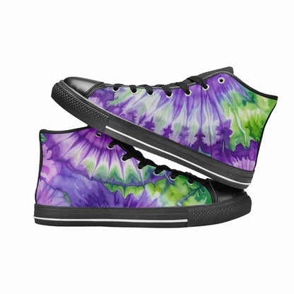 MEN'S Tie Dye - High Top Canvas Dark Academia Sneakers