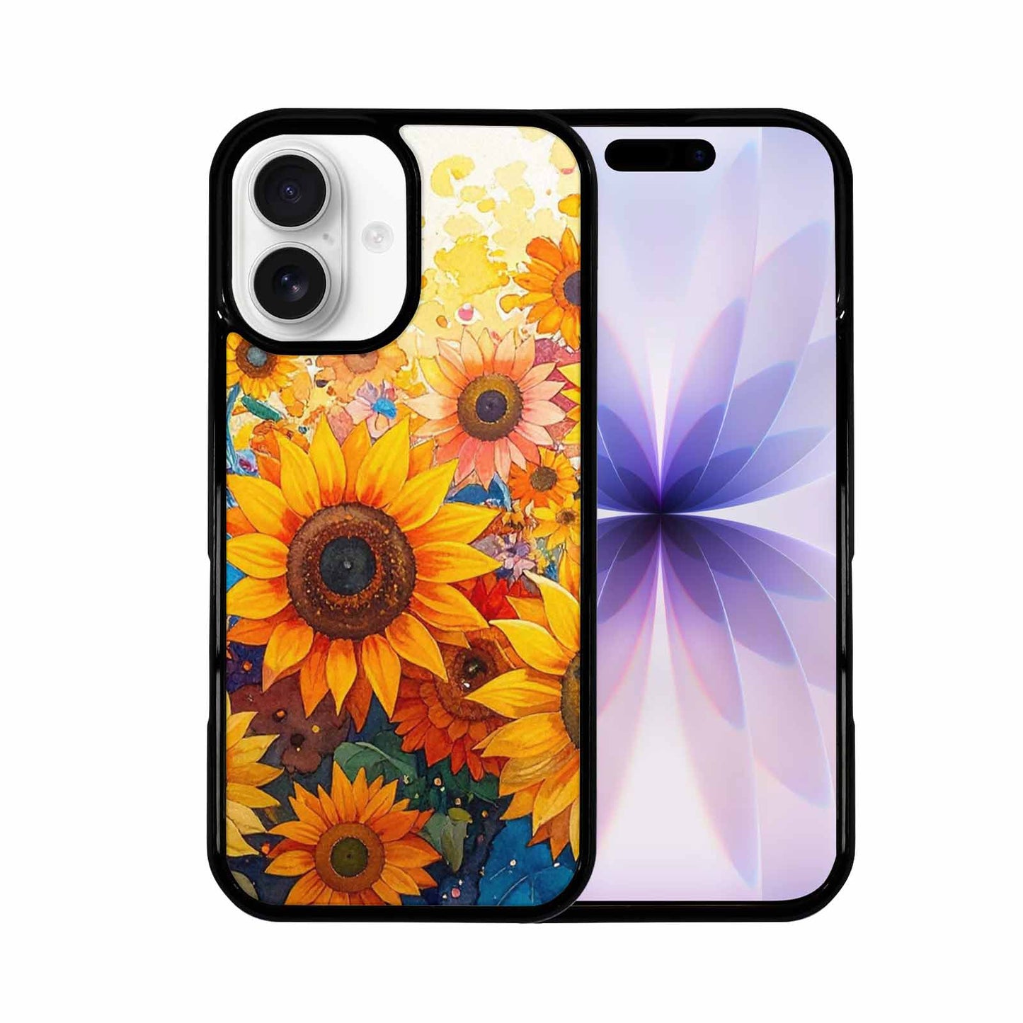iPhone 17 Case — Full Color Vibrant Sunflower Floral, Personalized Phone Case