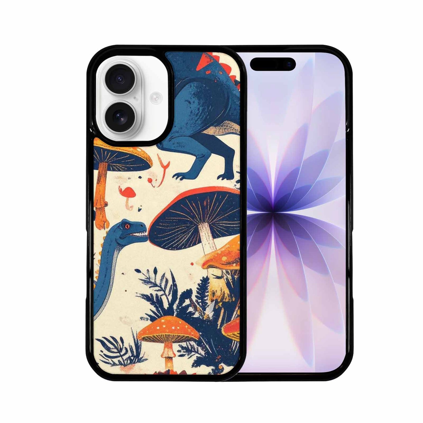 iPhone 17 Case — Vintage Dinosaurs Mushroom Retro Vintage, Personalized Phone Case