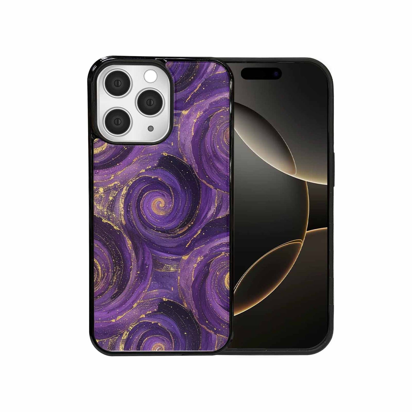 iPhone 15 Pro Max Case — Swirling Brushstroke Starry Night Texture Blended, Original Design Phone Case