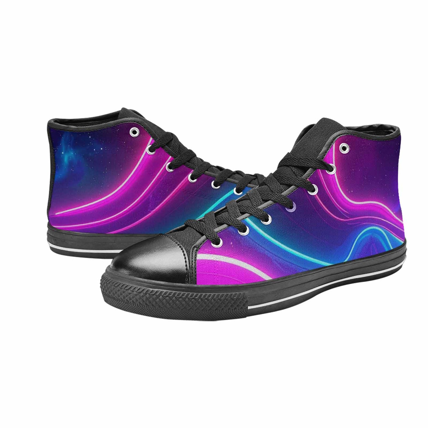 MEN'S 80S Neon Cartoon High Top Canvas Neon Fantasy Sneakers