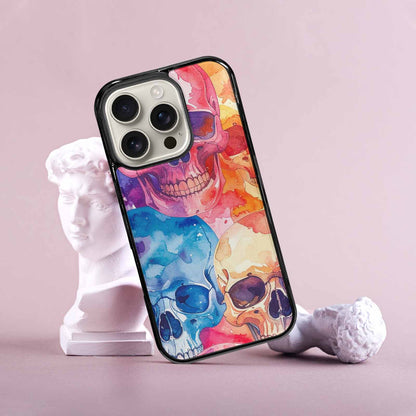 iPhone 16 Pro Case — Kulls Watercolor Skulls Small Skull Pattern, Original Design Phone Case