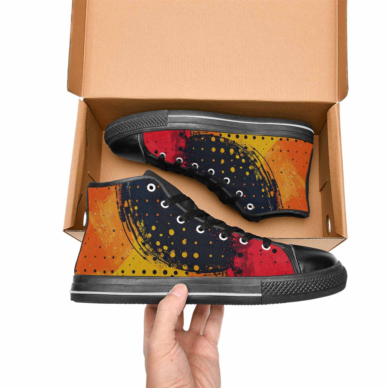 MEN'S Comic Book Halftone High Top Canvas Y2K Sneakers