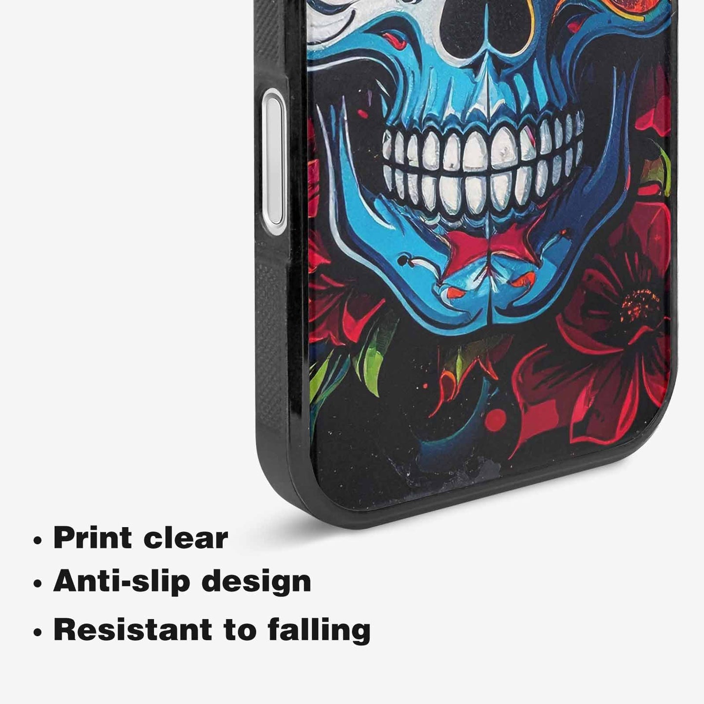 iPhone 16 Plus Case — Graffiti Skull Art Seamless Pattern Vibrant, Custom Phone Case