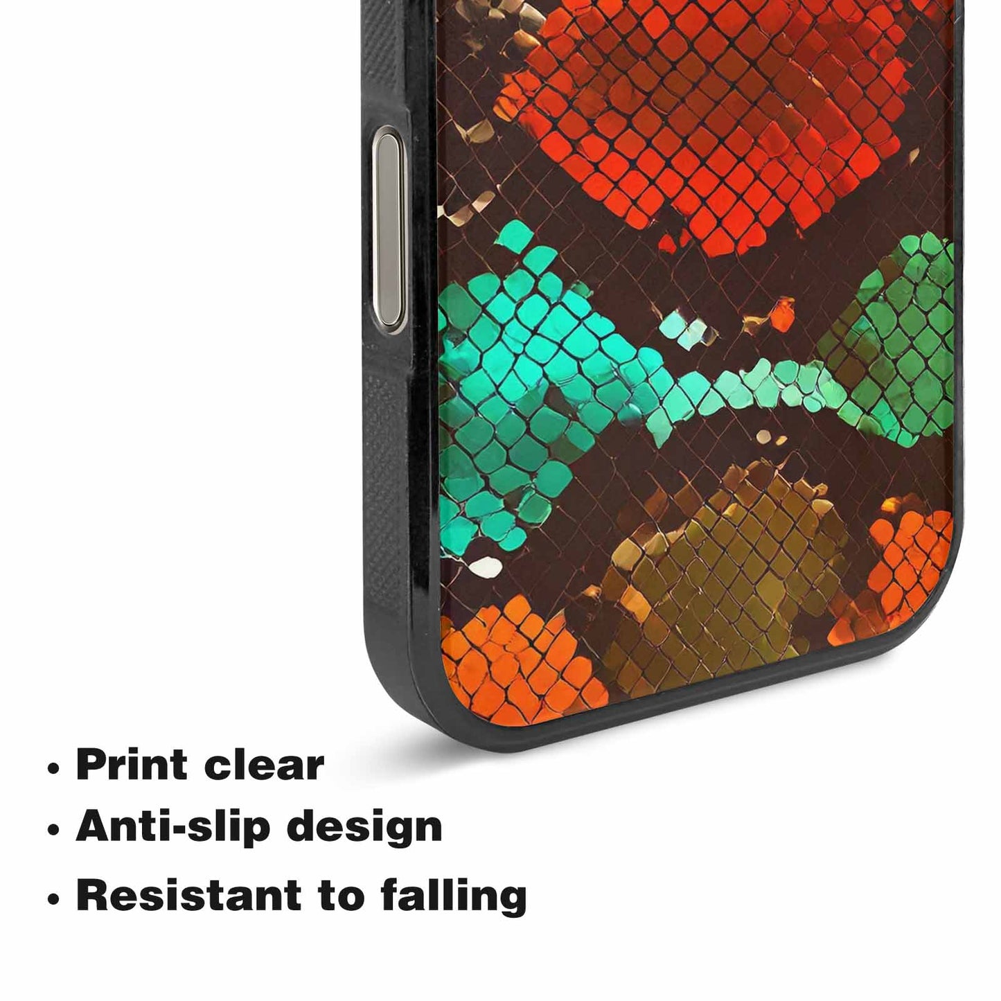 iPhone 16 Pro Case — Dark Snake Print, Custom Printed Phone Case