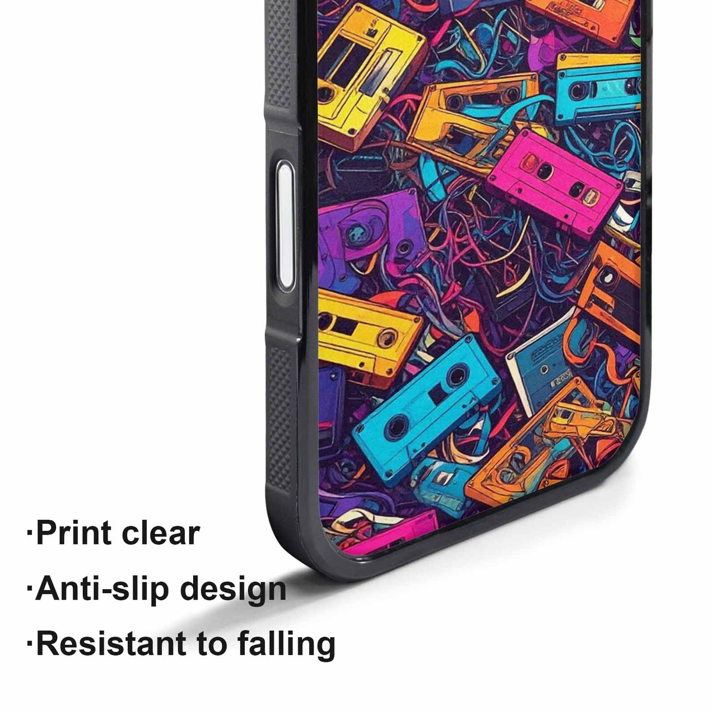 iPhone 17 Pro Max Case — Retro Cassette Tape Pattern Retro Vintage, Custom Made Phone Cover