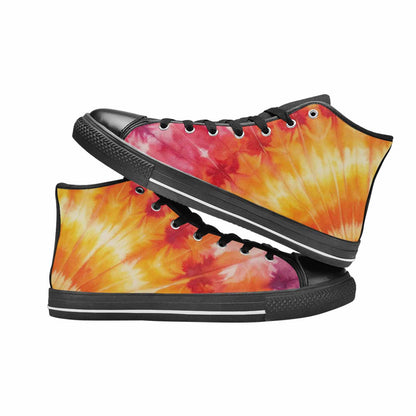 MEN'S Ombre Tie Dye Warm High Top Canvas Surreal Custom Shoes
