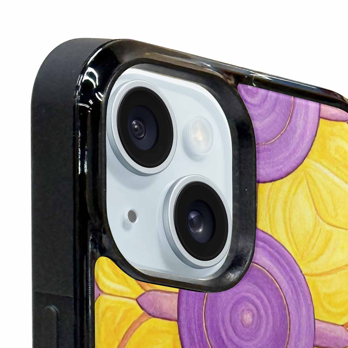 iPhone 15 Plus Case — Intersex Flag Color Theme Small Rainbow, Unique Phone Case Design