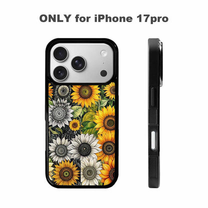 iPhone 17 Pro Case — Small Sunflower Pattern Randomly Varying Floral, Custom Designed Case Cover