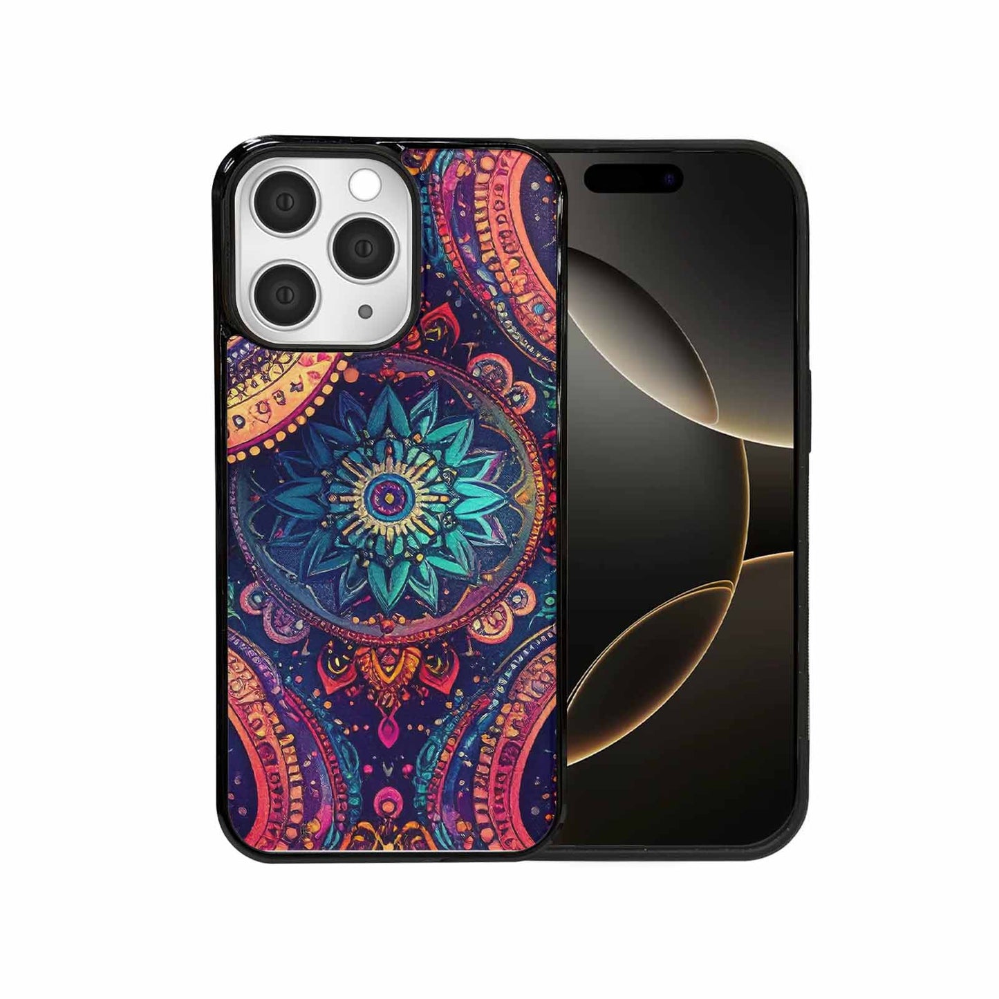 iPhone 15 Pro Max Case — Paisley Mandala, Custom Made Phone Cover