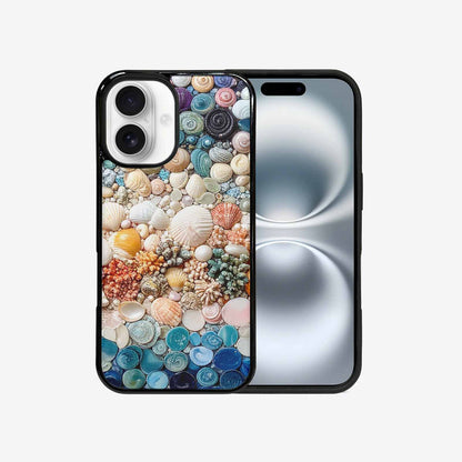 iPhone 16 Case — Seashell Collage Seashell Collage Pattern Hundreds, Custom Designed Case Cover