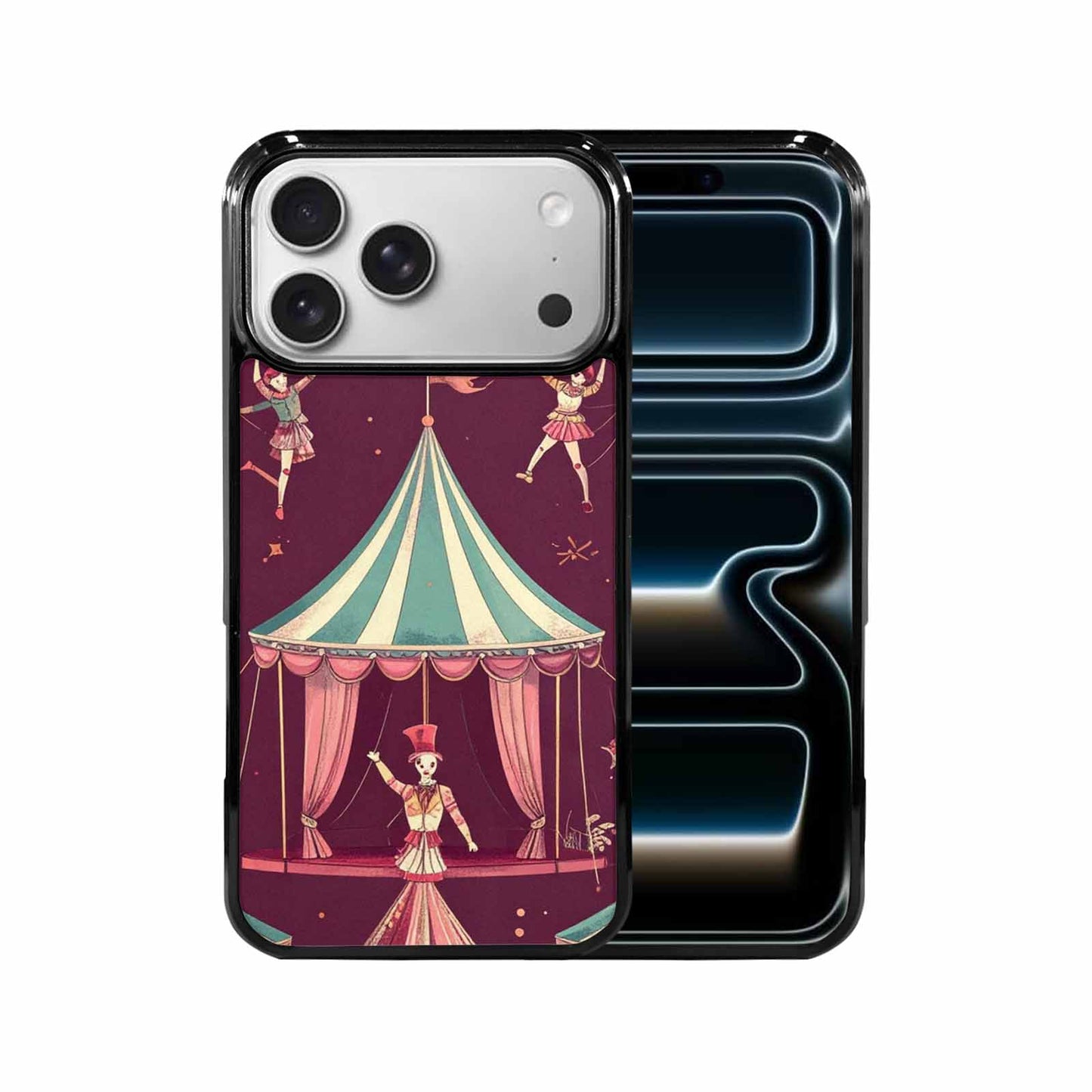iPhone 17 Pro Max Case — Vintage Circus Art Pattern Retro Vintage, Custom Art Phone Cover