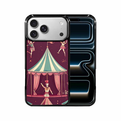 iPhone 17 Pro Max Case — Vintage Circus Art Pattern Retro Vintage, Custom Art Phone Cover