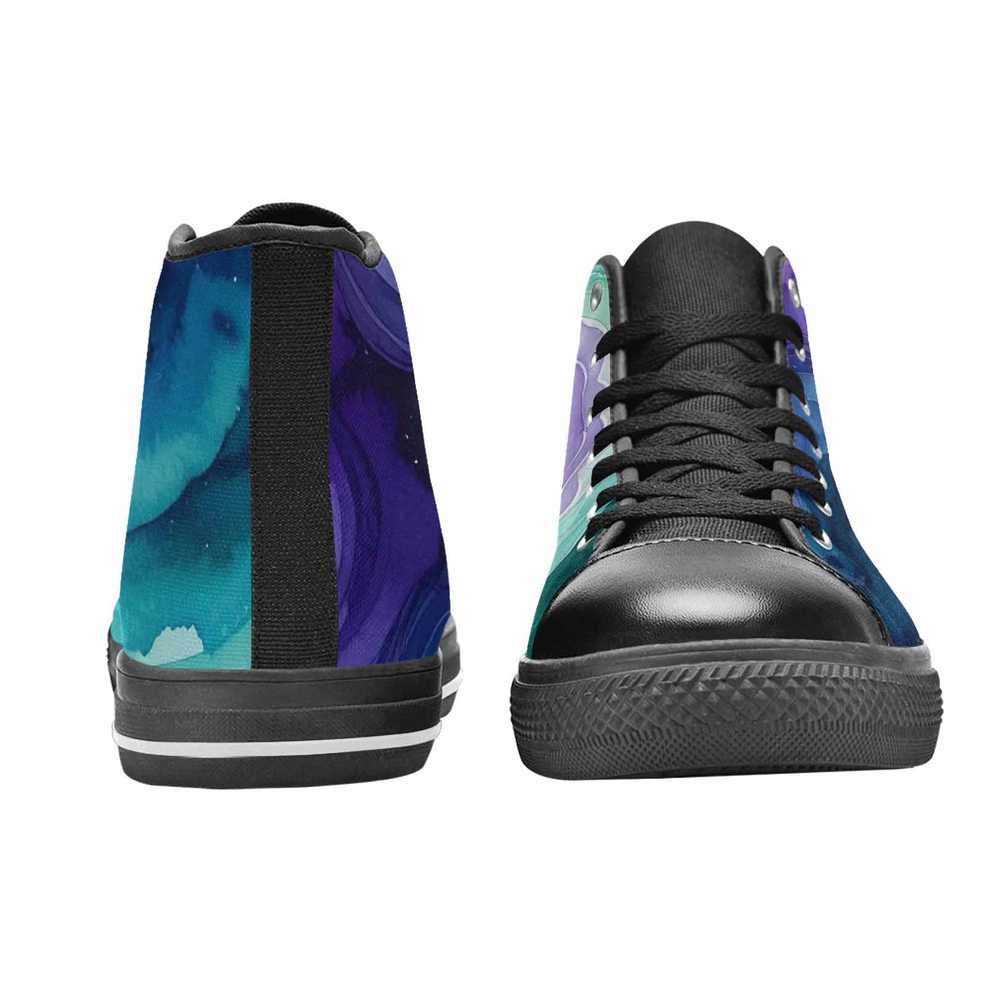 MEN'S Galaxy Aurora Nebula High Top Canvas Grunge Custom Shoes