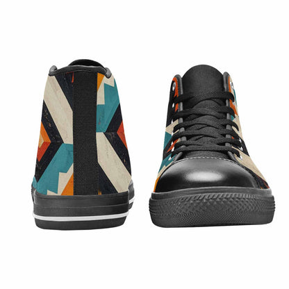 WOMEN'S Southwestern Geometric Diamond High Top Canvas Y2K Shoes