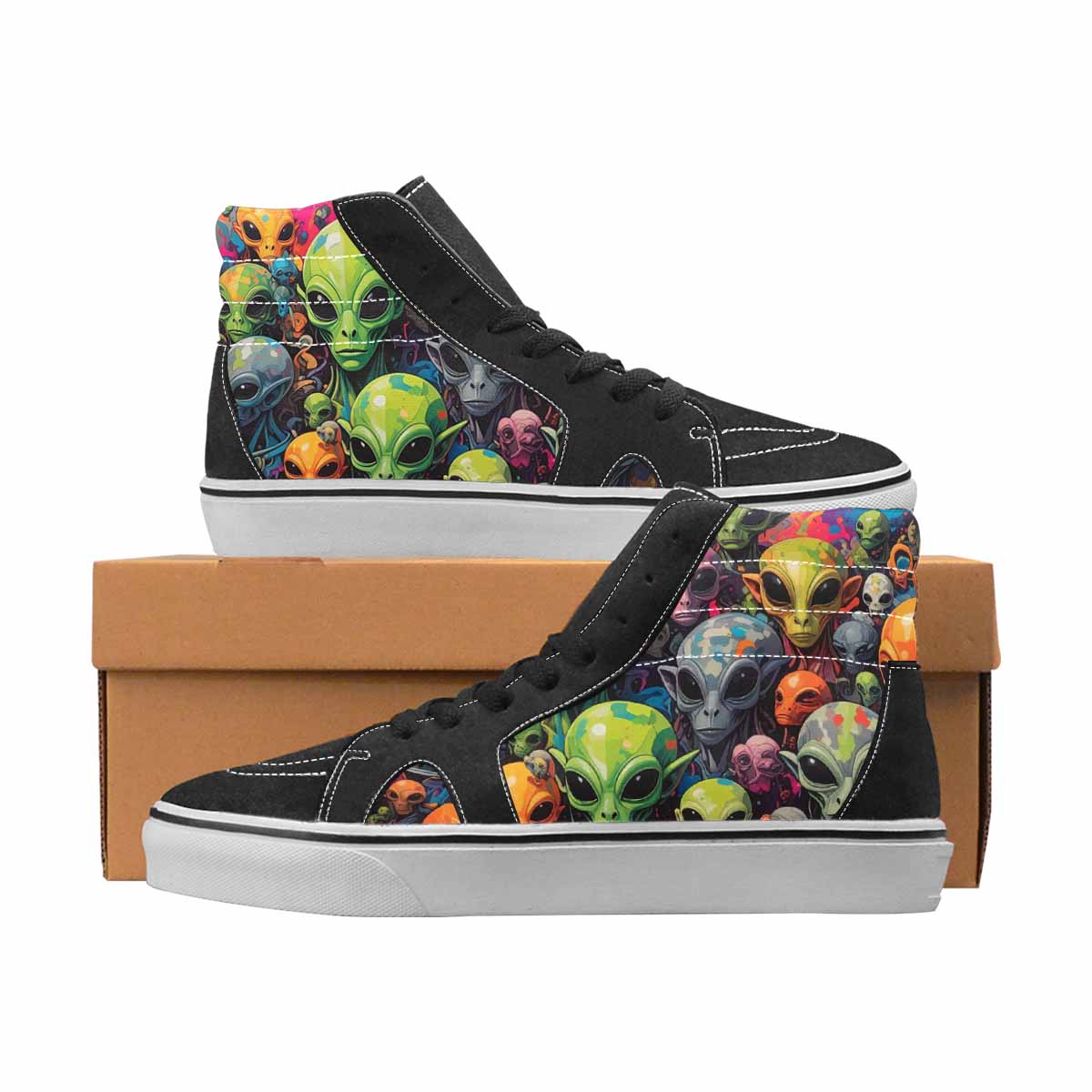 WOMEN'S Camo High Top Canvas Streetwear Wallpaper Art Shoes