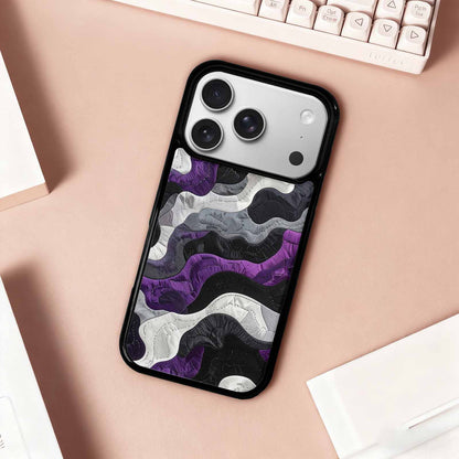 iPhone 17 Pro Case — Vivid Camo Asexual Pride Camo, Custom Designed Case Cover