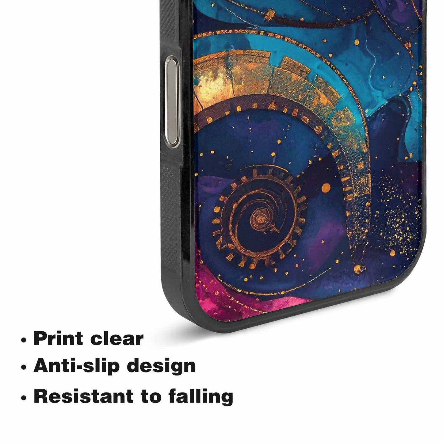 iPhone 16 Pro Max Case — Steampunk Galaxy Art Seamless Pattern Vibrant, Personalized Phone Case