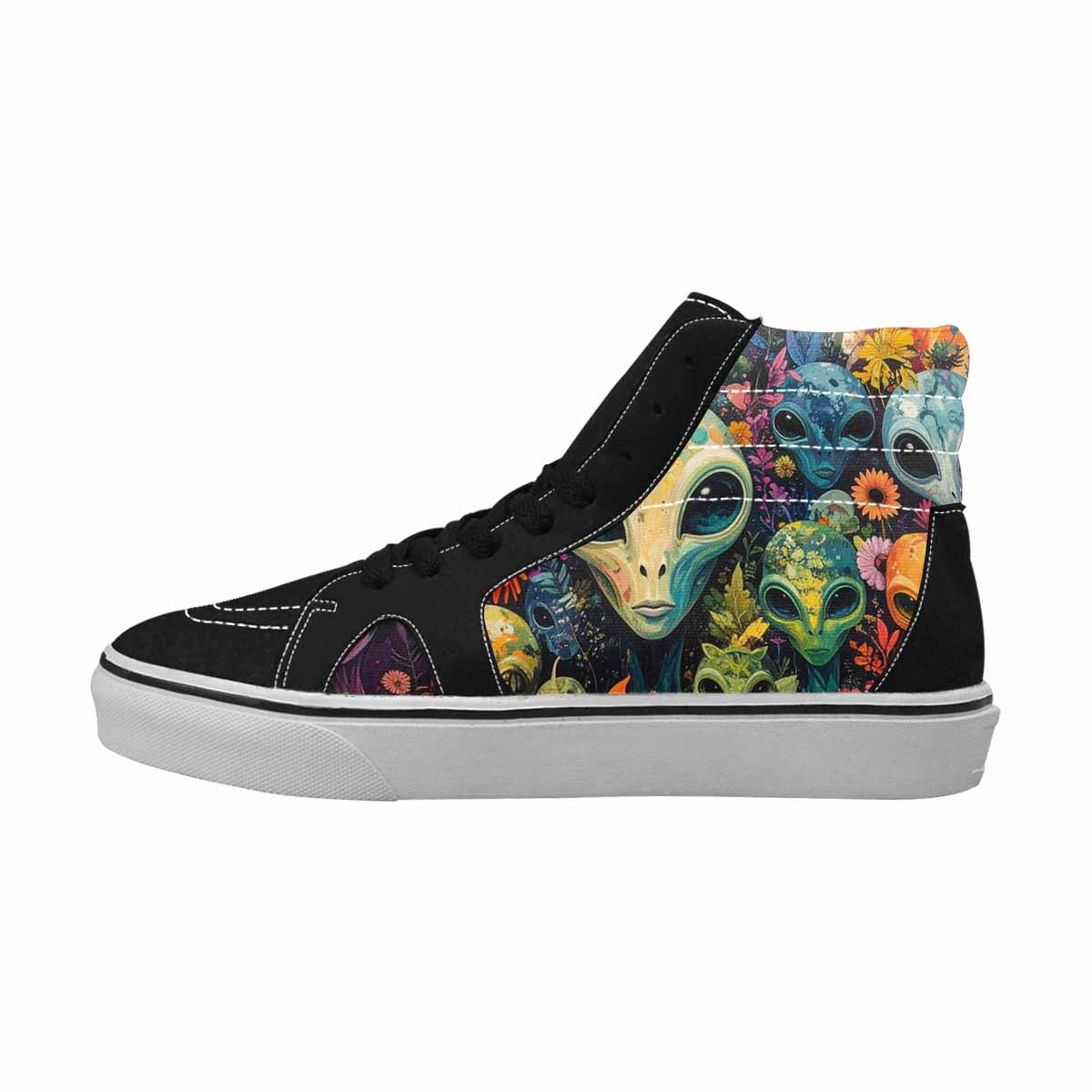 MEN'S Aliens High Top Canvas Vibrant Chaos Sneakers